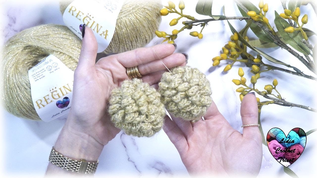 POMMES DE PIN CROCHET! PINE CONE CROCHET/ PIÑA CROCHET #crochet #tığişi #вязаниекрючком #freepattern