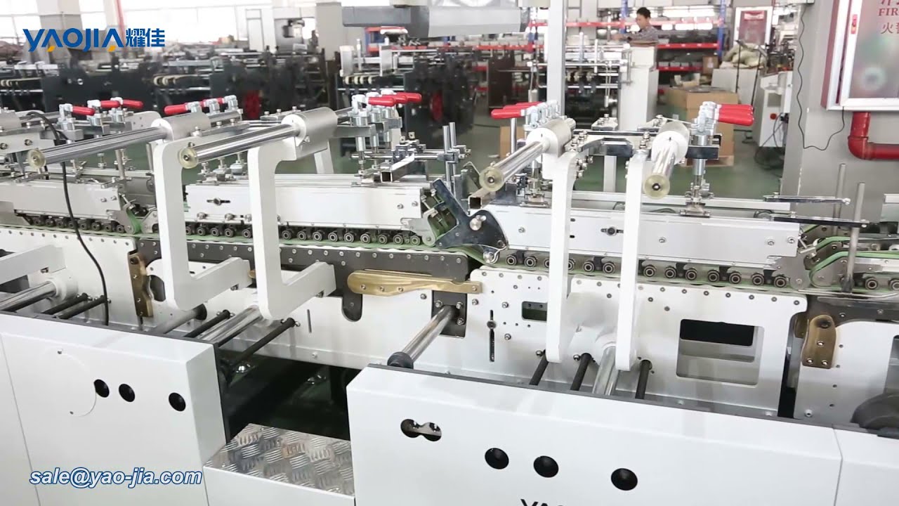 Leader YJS-1200FL Folder Gluer Machine with Hookless device and 4&6 Corners Device