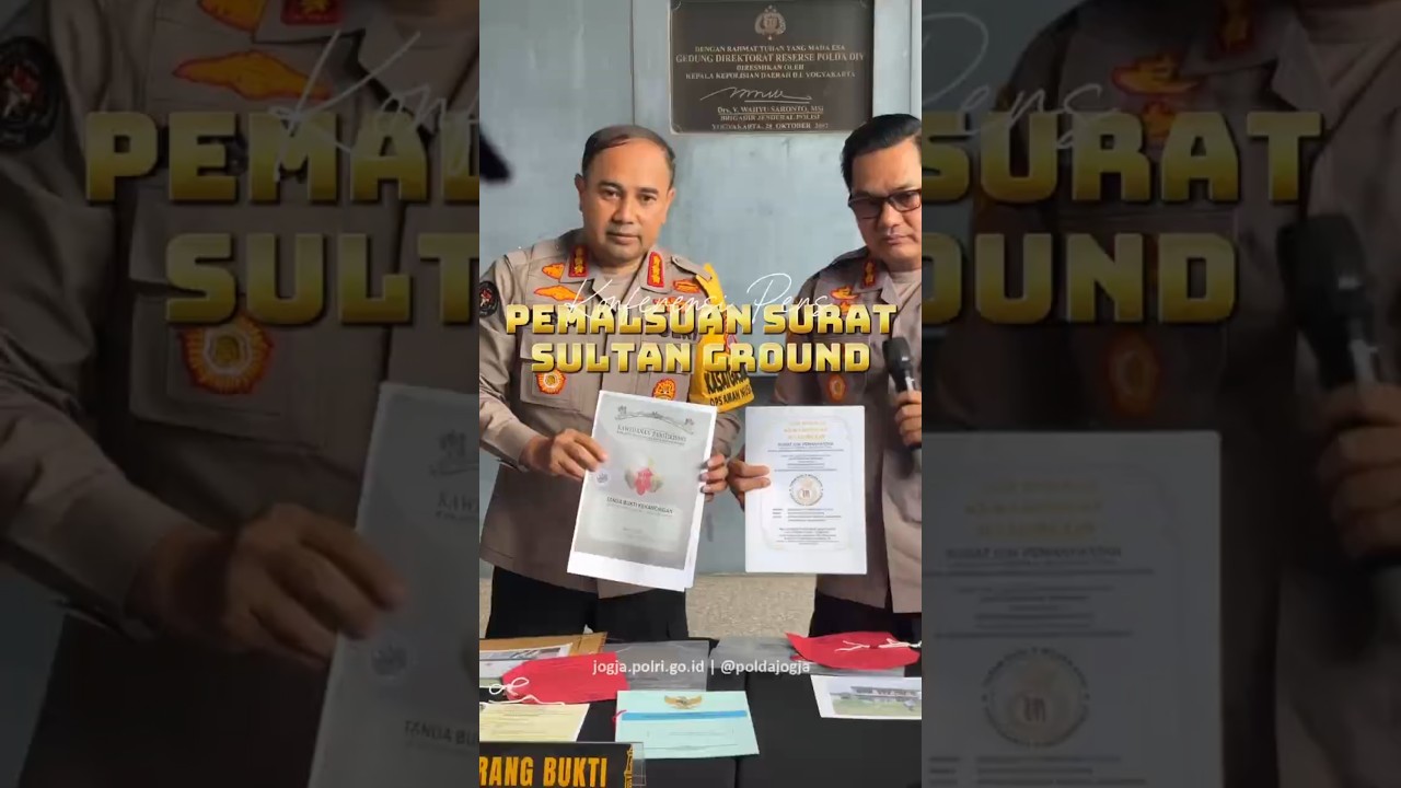 POLDA DIY UNGKAP PEMALSUAN SURAT KEKANCINGAN