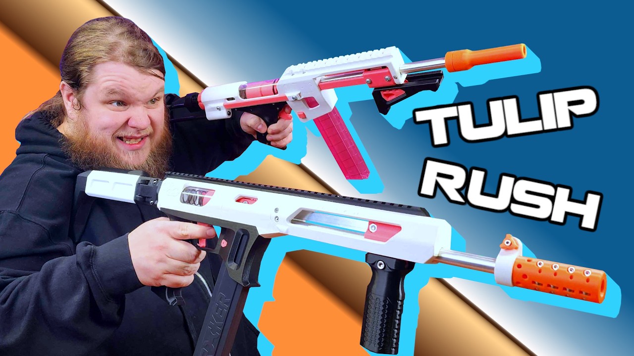 Rush & Tulip - One Soul, Two Very Different 3D Printed NERF Blasters