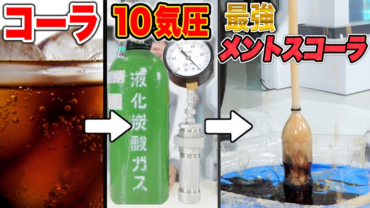 強強強炭酸コーラを自作してメントスコーラをやって屋根を突き破ることができるか？？？