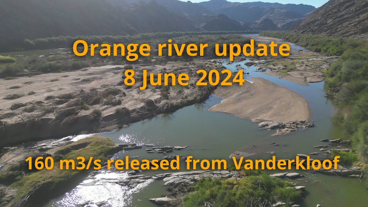 Orange river update 8 June 2024, Vanderkloof at 99.6%, 30 000 000m3 to be released for E generation