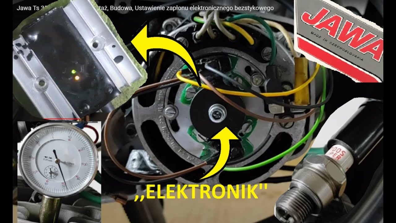 Jawa Ts 350 Twin Sport - Montaż, Budowa, Ustawienie zapłonu elektronicznego bezstykowego