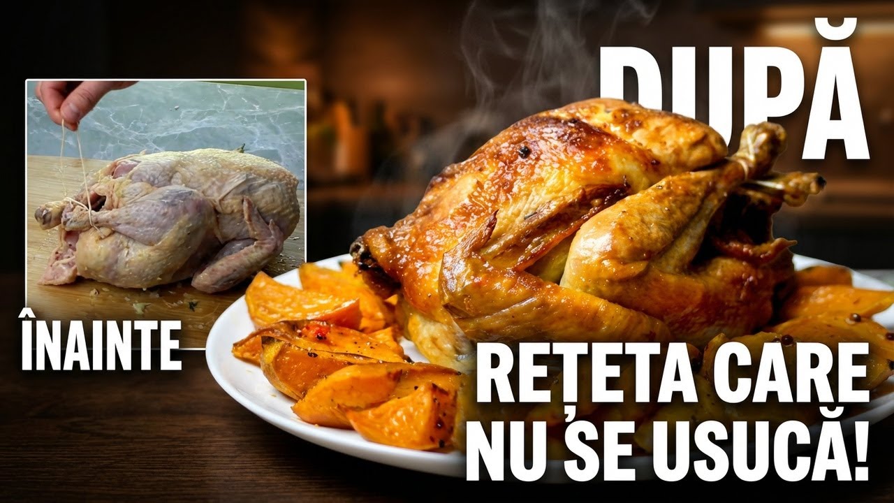Cum să gătești delicioasa bibilică 🍗🔥 cu cartofi dulci la cuptor 🍠 | Rețetă savuroasă și simplă! 😋✨
