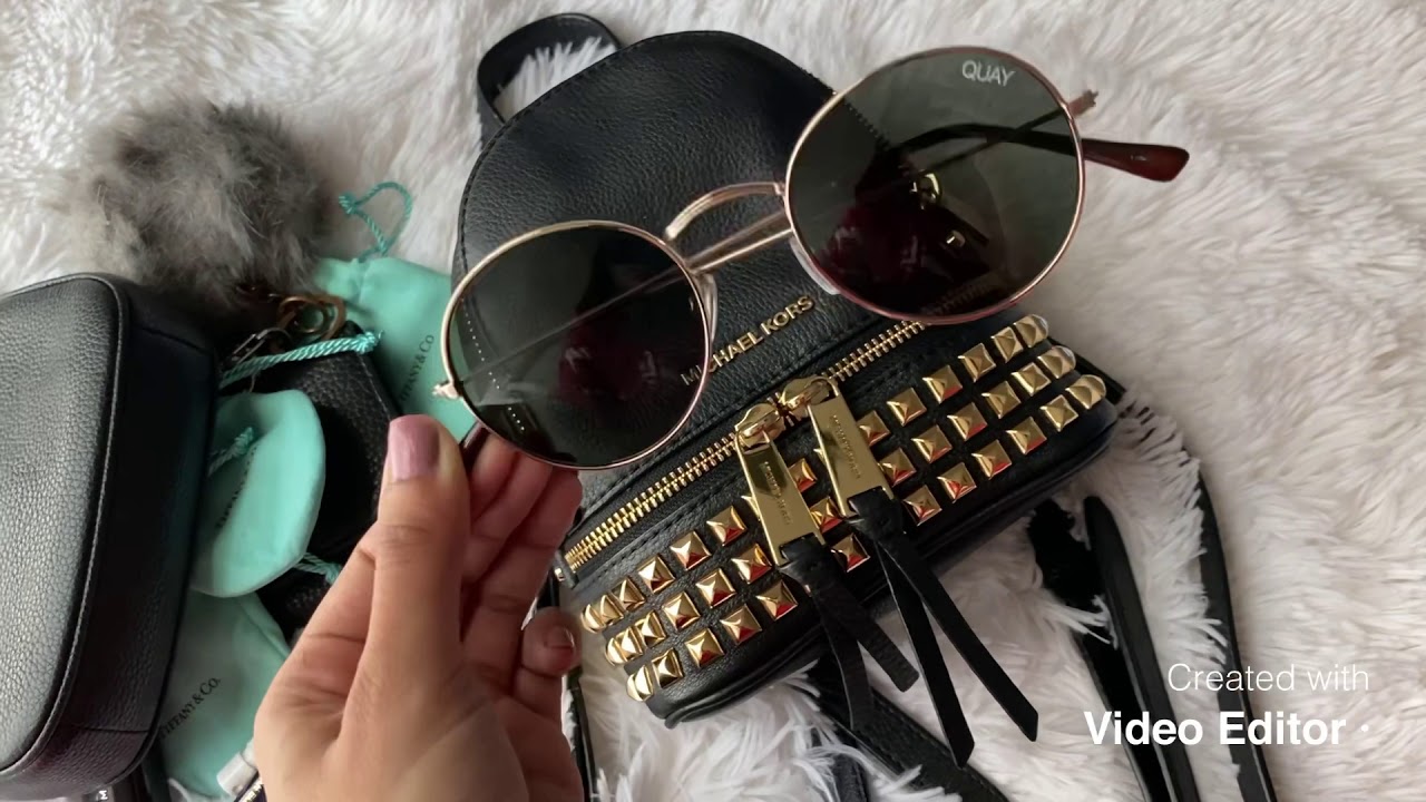 ☁️ Michael Kors Mini Rhea Convertible Backpack ☁️ | What’s in my bag + Review