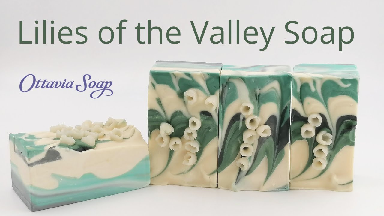 Lilies of the Valley soap – Soap making tutorial - Subtitled