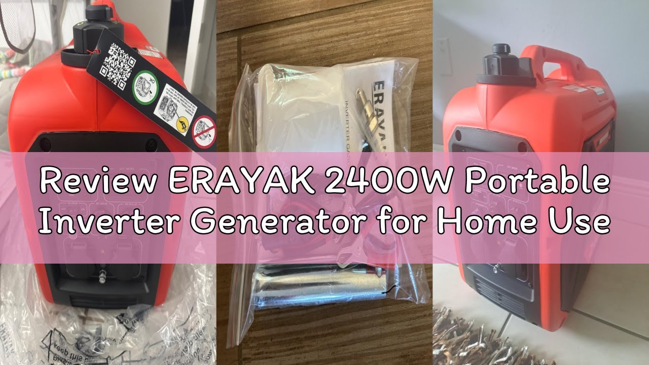 Review ERAYAK 2400W Portable Inverter Generator for Home Use, Super Quiet Small Generator for Campin