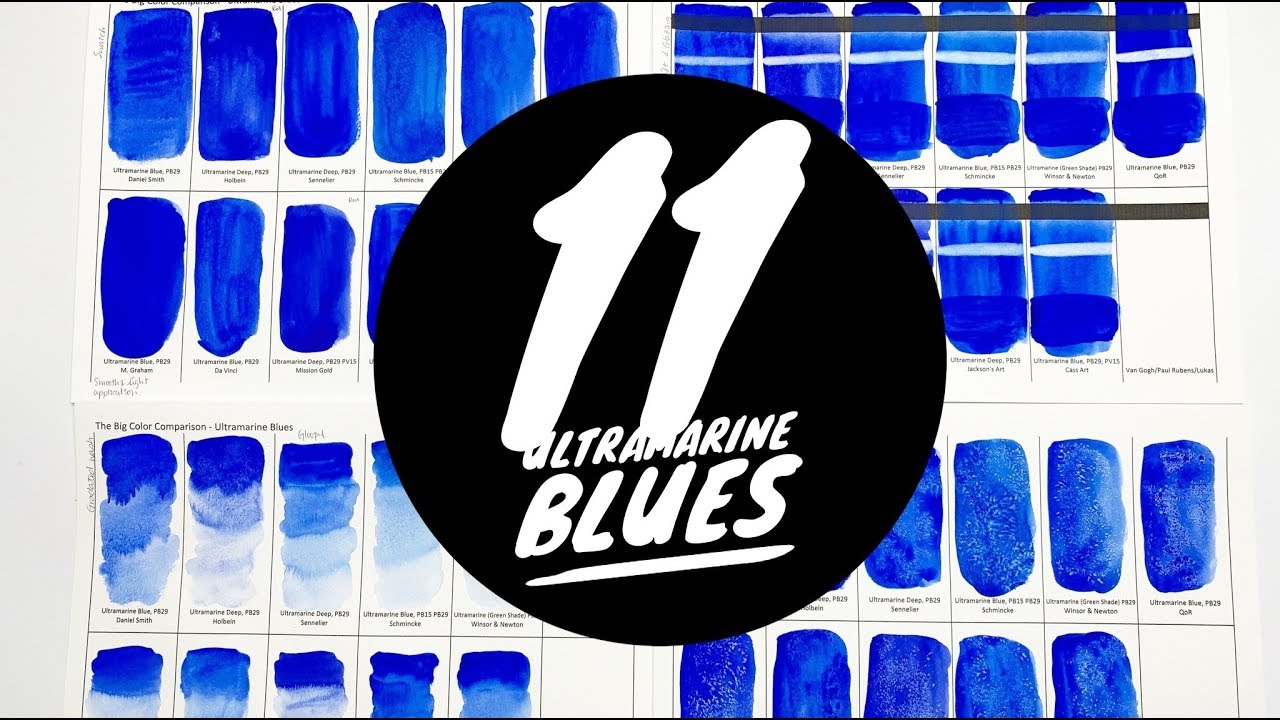 Colossal Color Showdown Ep. 1: Ultramarine Blues | Comparing 11 Brands