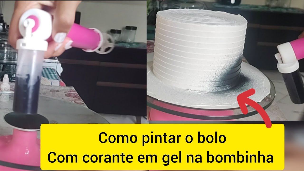 COMO PINTAR O BOLO COM CORANTE EM GEl/com essa dica seus bolos nunca mais vão amargar