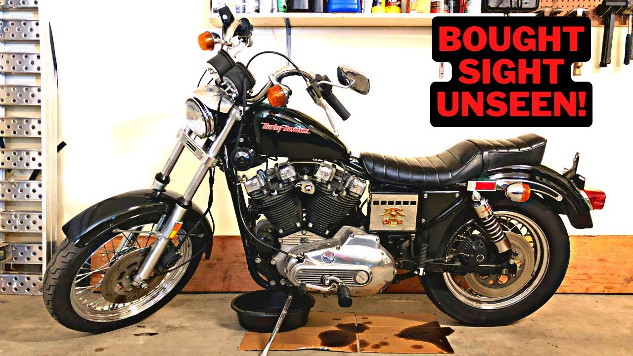 Будет ли он работать спустя годы? 1 владелец, Harley Davidson Ironhead Sportster 1985 года.
