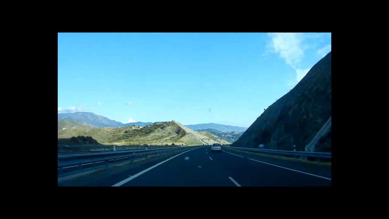 time lapse malaga motril granada por la A-7 , A-44 ,AP-46 filmado en noviembre 2019