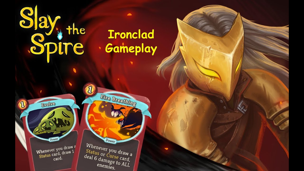 Slay the Spire Gameplay | Ironclad run (Ascension 20 / Fire Breathing + Evolve)