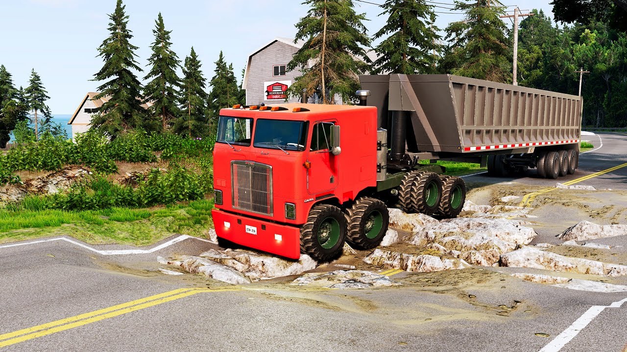 TRUCKS VS POTHOLES | BeamNG Drive #31
