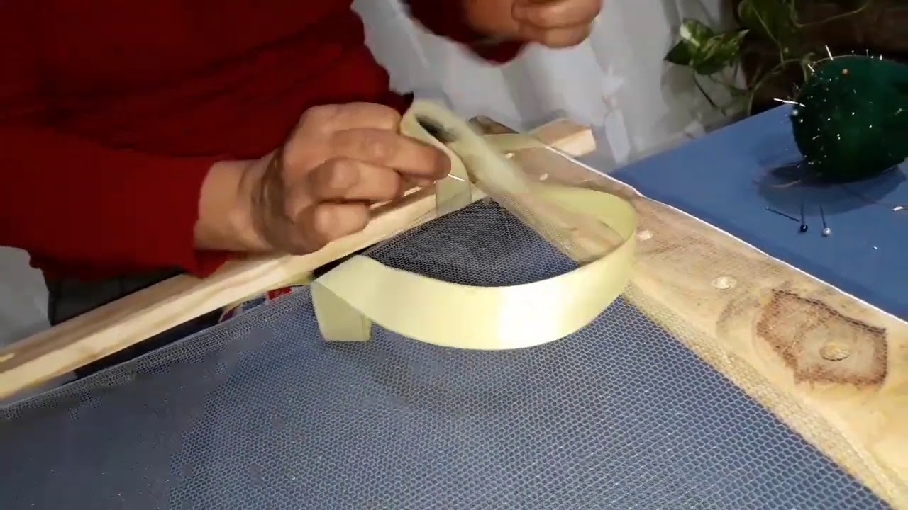 Bordado luneville clase 1, como poner la tela en el bastidor