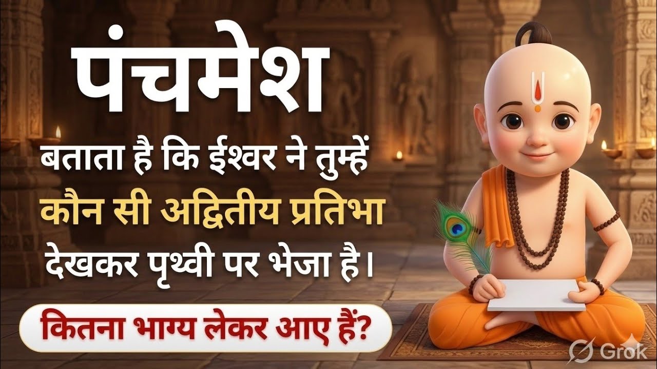 पंचमेश बताता है कि ईश्वर ने तुम्हें कौन सी अद्वितीय प्रतिभा देकर भेजा है कितना भाग्य लेकर आए हैं 