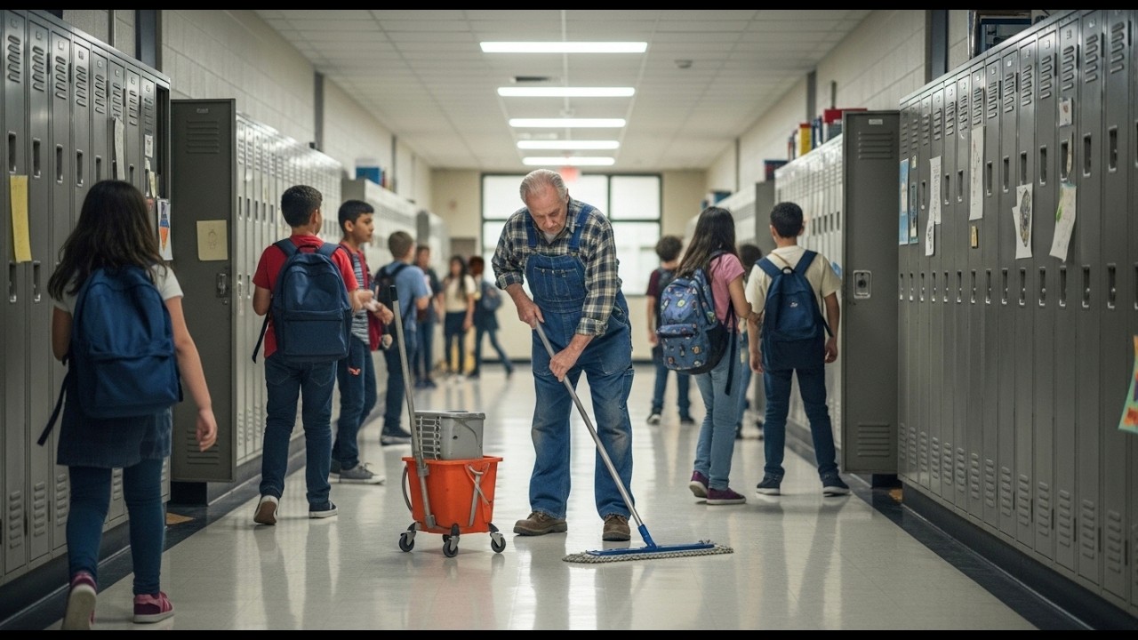They Ignored the School Janitor… Until the Principal Revealed Who He Really Was