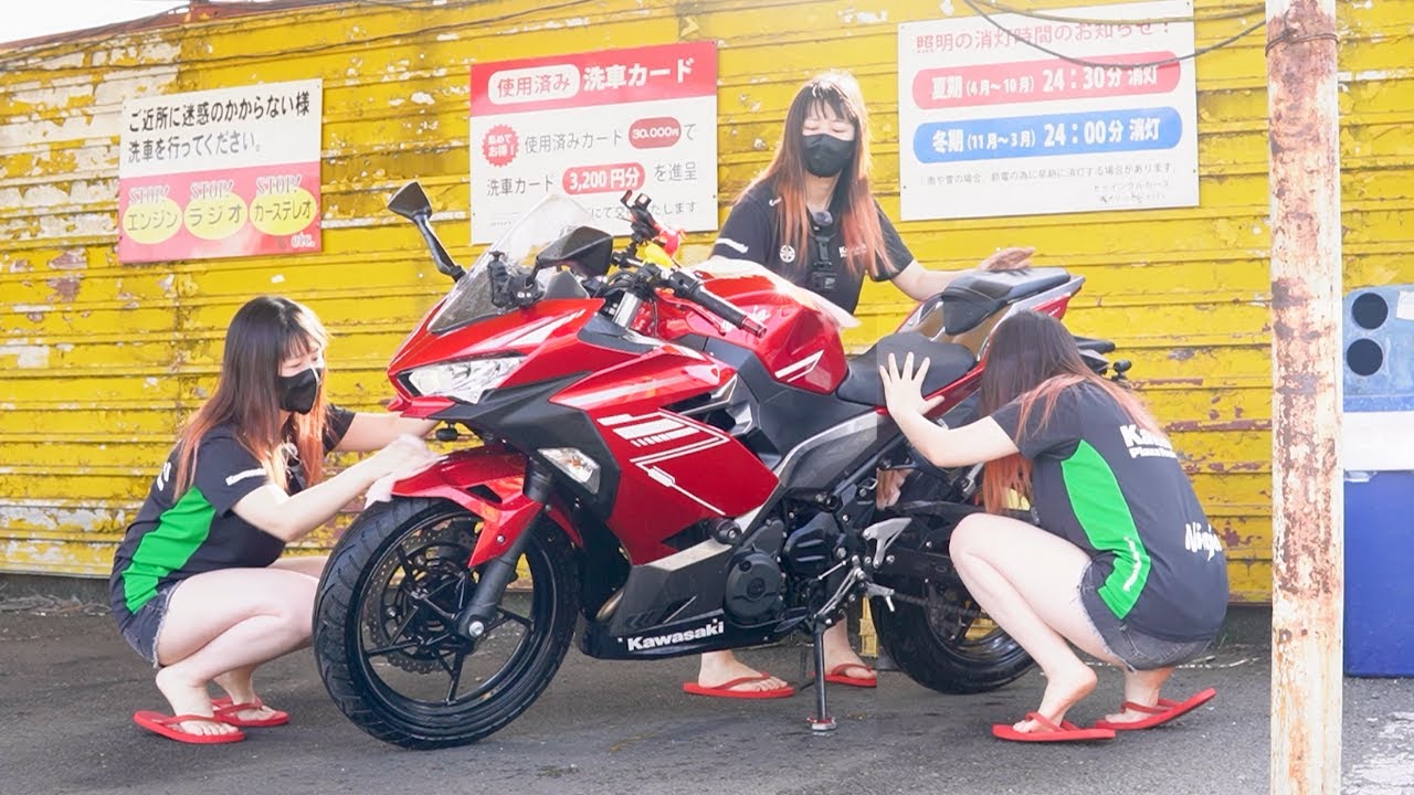 クールにバイクを洗車した後アメリカンについて話ながら朝活してきました！