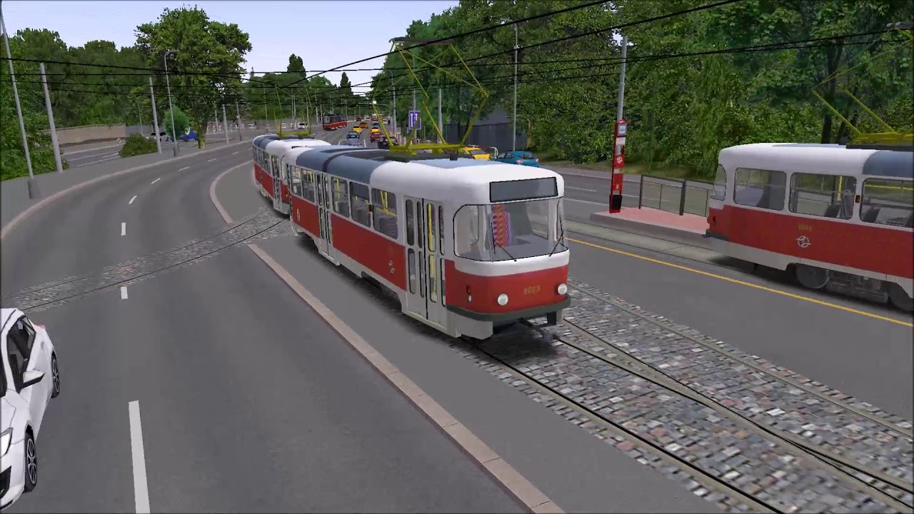 OMSI 2: Prague Citybus - Line 143 & 180 - AI tram test