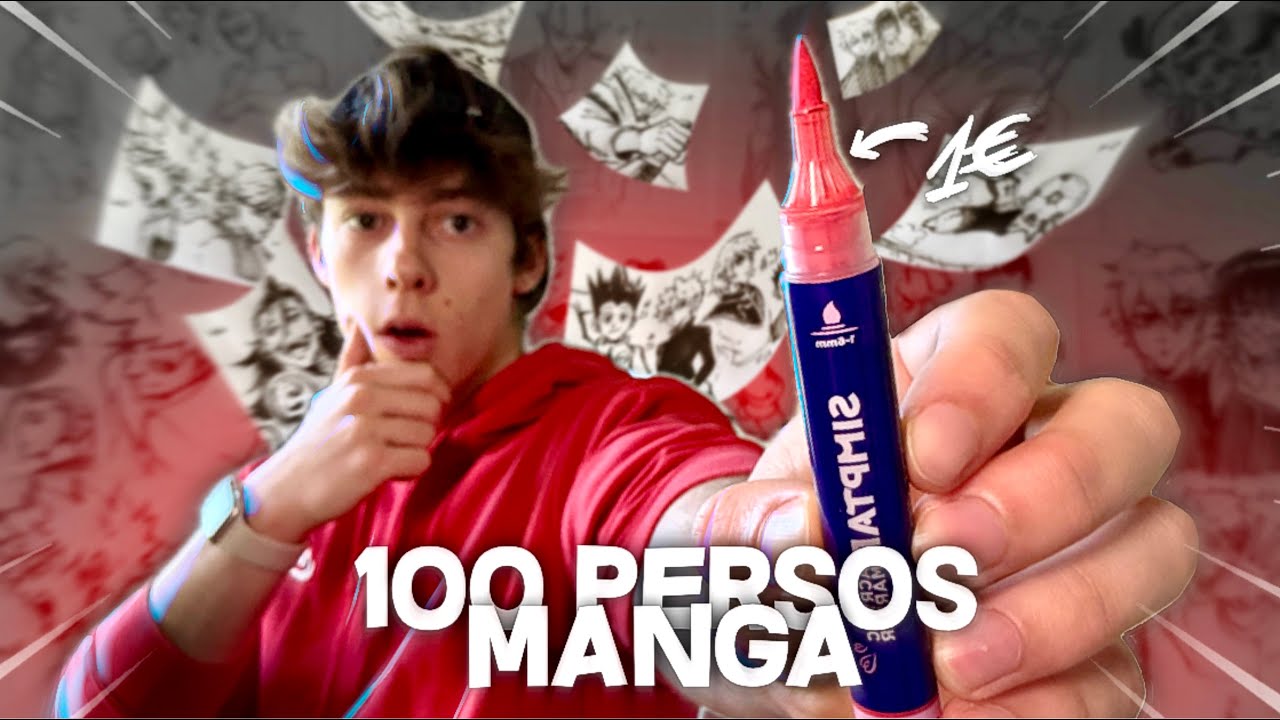 Dessiner 100 persos MANGA avec 1€ ! (et en 1 journée mdr)