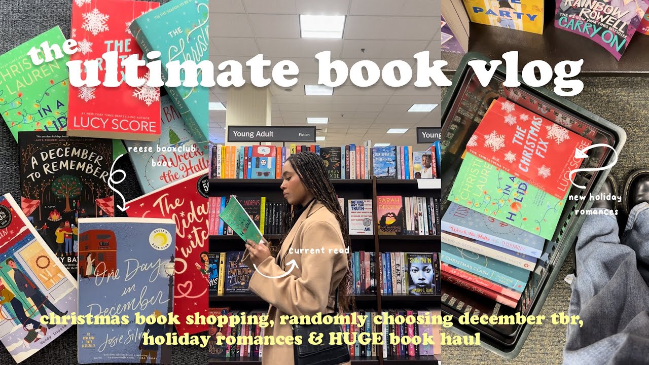 THE ULTIMATE CHRISTMAS BOOK VIDEO! 🎄🧸✨barnes trip, book haul, + reading vlog!