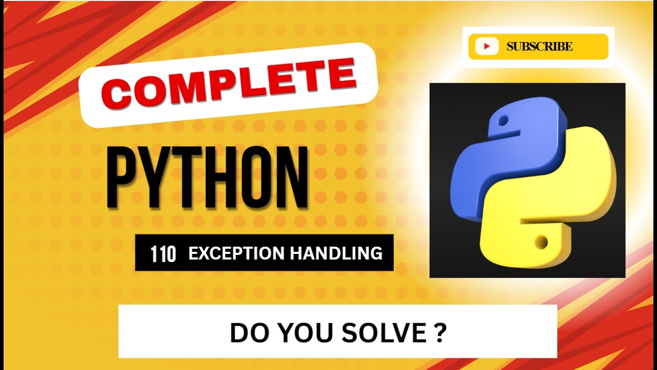 Exception handling in python | Interview Questions