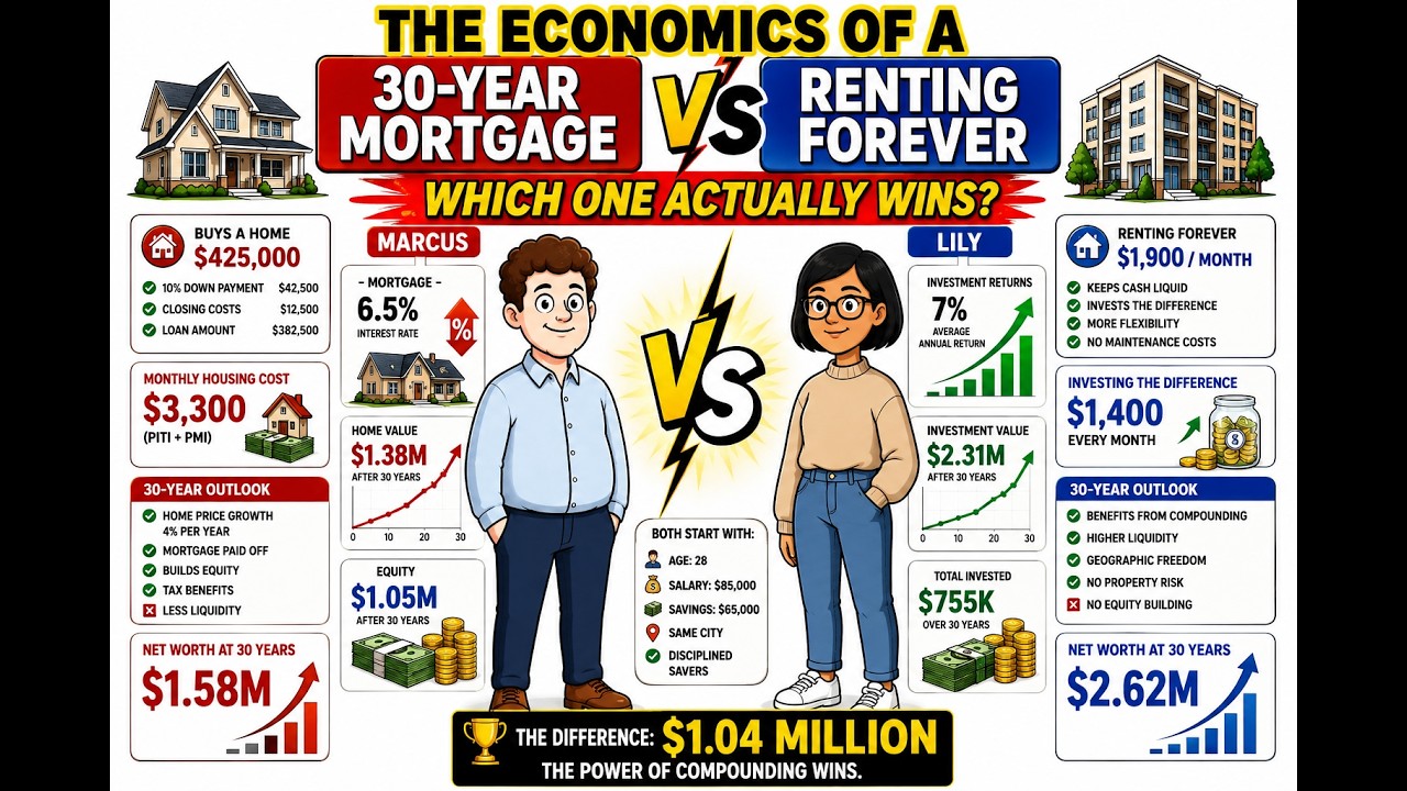 The Economics of a 30-Year Mortgage vs Renting Forever: Which One Actually Wins?