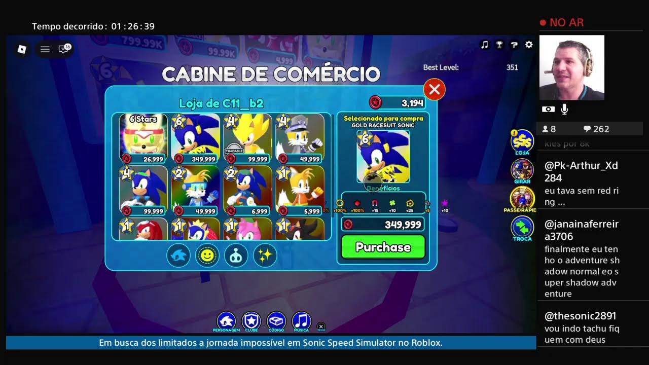 Sonic Speed Simulador Evento Ninja Sonic + Finalmente o personagem mais valioso do jogo?
