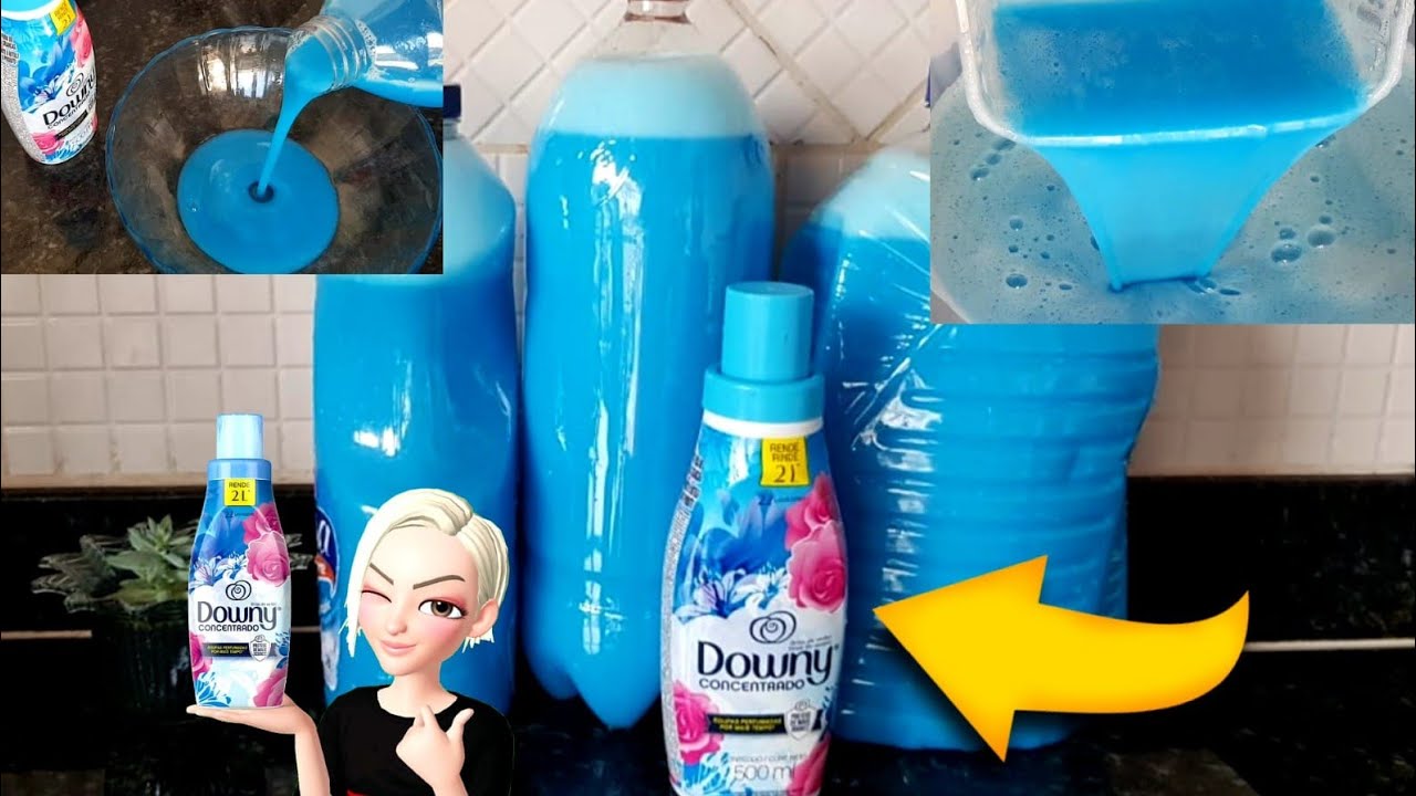 🔴AMACIANTE DOWNY COM APENAS 2 INGREDIENTES FAÇA 10,5 LITROS! XONEI🥰