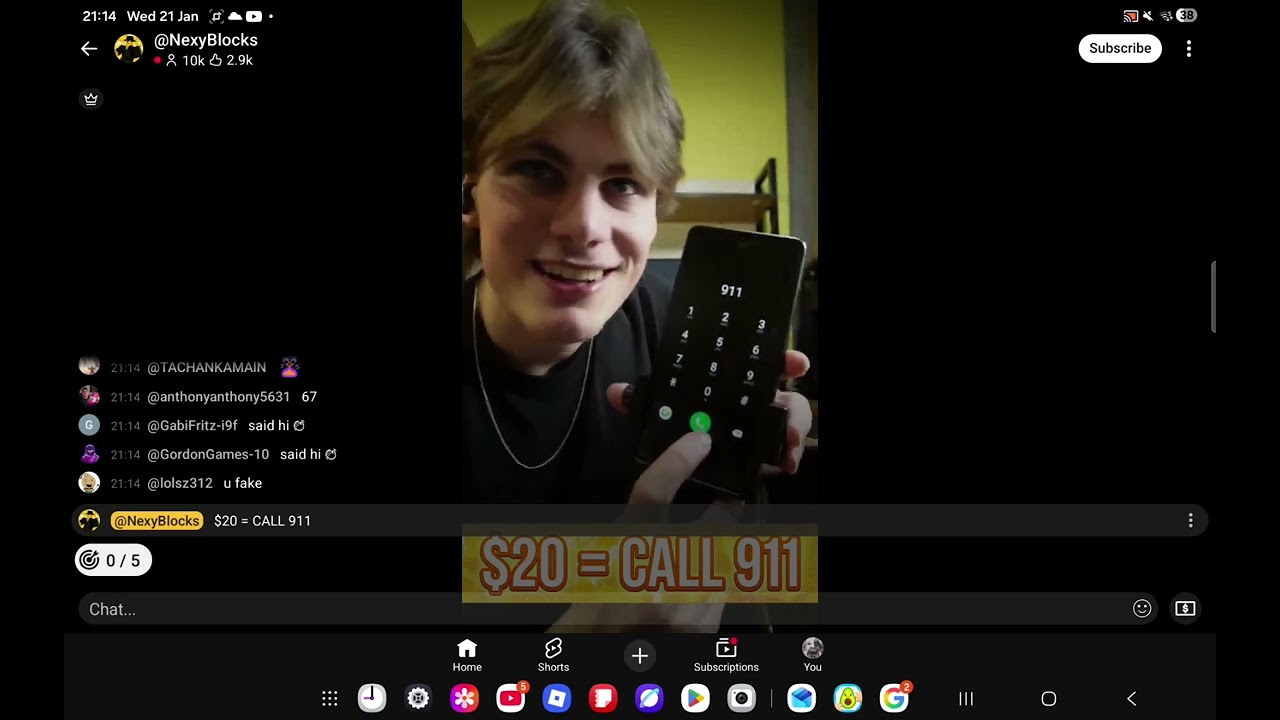 Real footage of a grown man