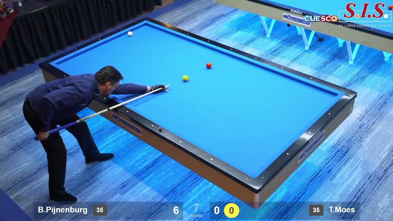 1e Divisie Driebanden ⚪️🔴🟡 B. Pijnenburg (SIS Billiards 2) - T. Moes (IQ Coach Stefan Lenting)