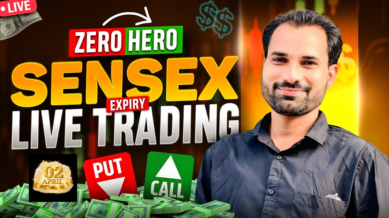 🔥Sensex Expiry Live| Nifty Banknifty Live | 02 April  LIVE Market | Krishna bulls live 🚀📉