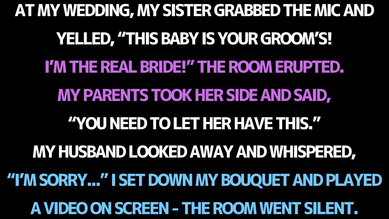 My sister grabbed the mic at my wedding&hellip; and revealed her pregnancy.