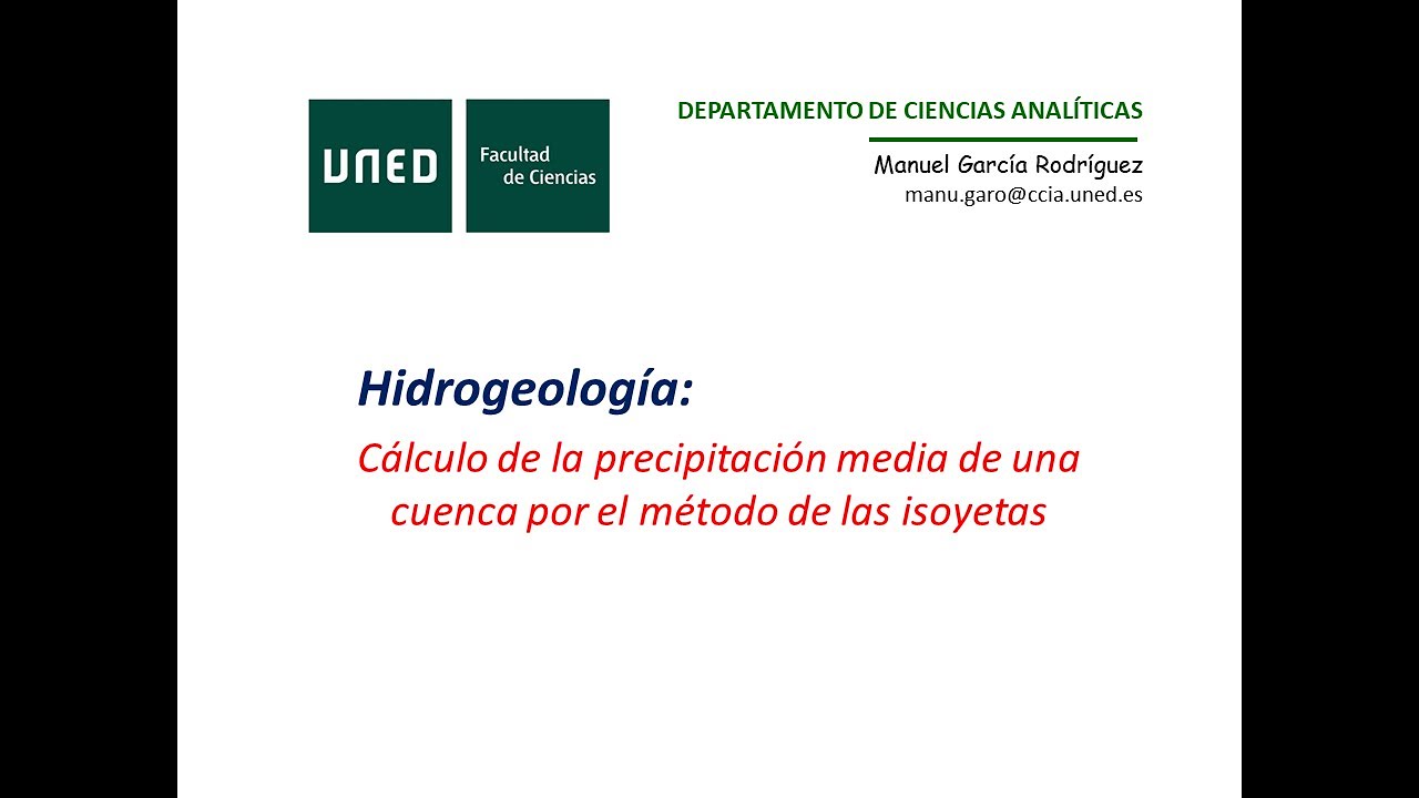 Cálculo de la precipitación por el método de las Isoyetas