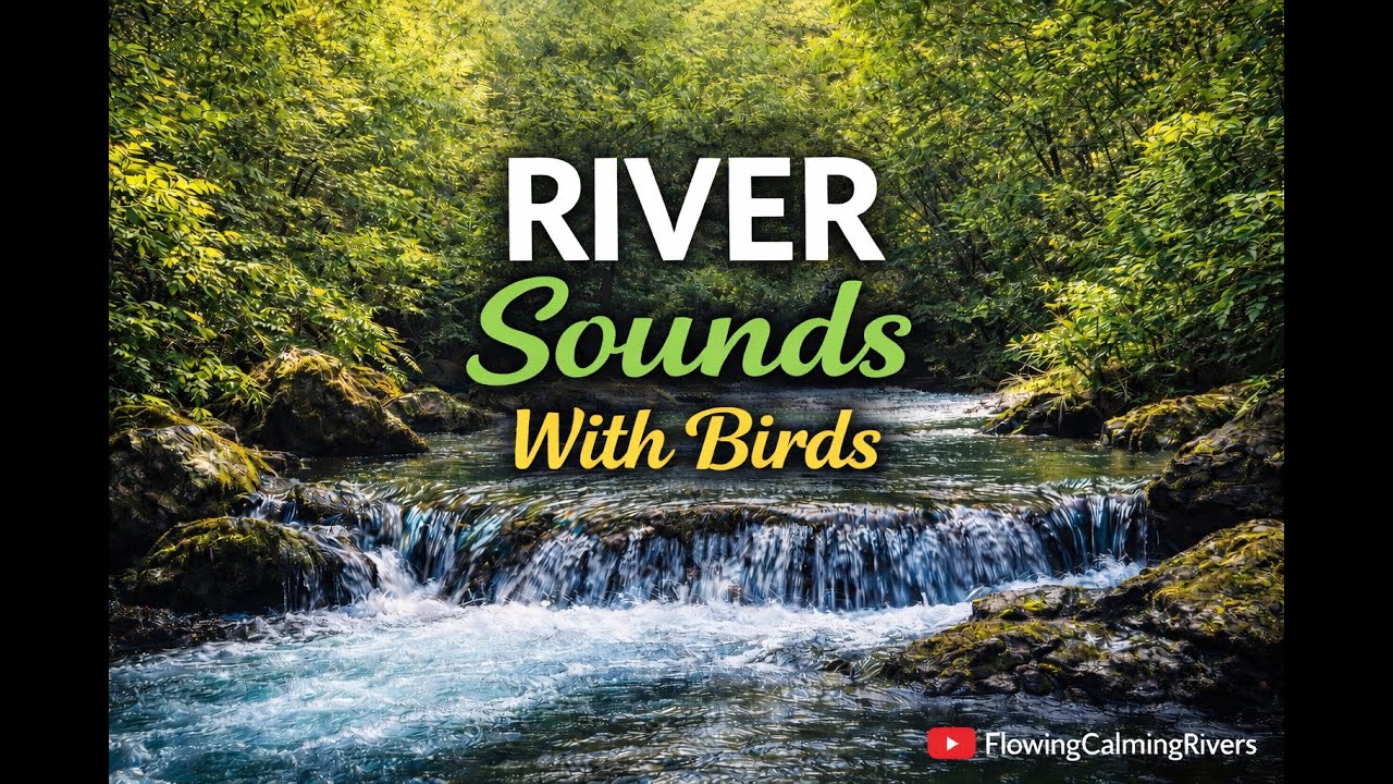 2 Hours River Sounds with Birds (Natural Only) 🌿 | No Music