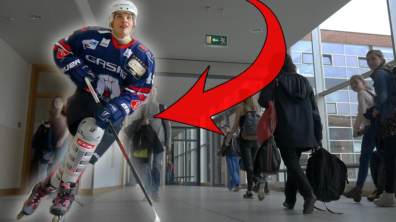 Als EISHOCKEY-SPIELER in der SCHULE!