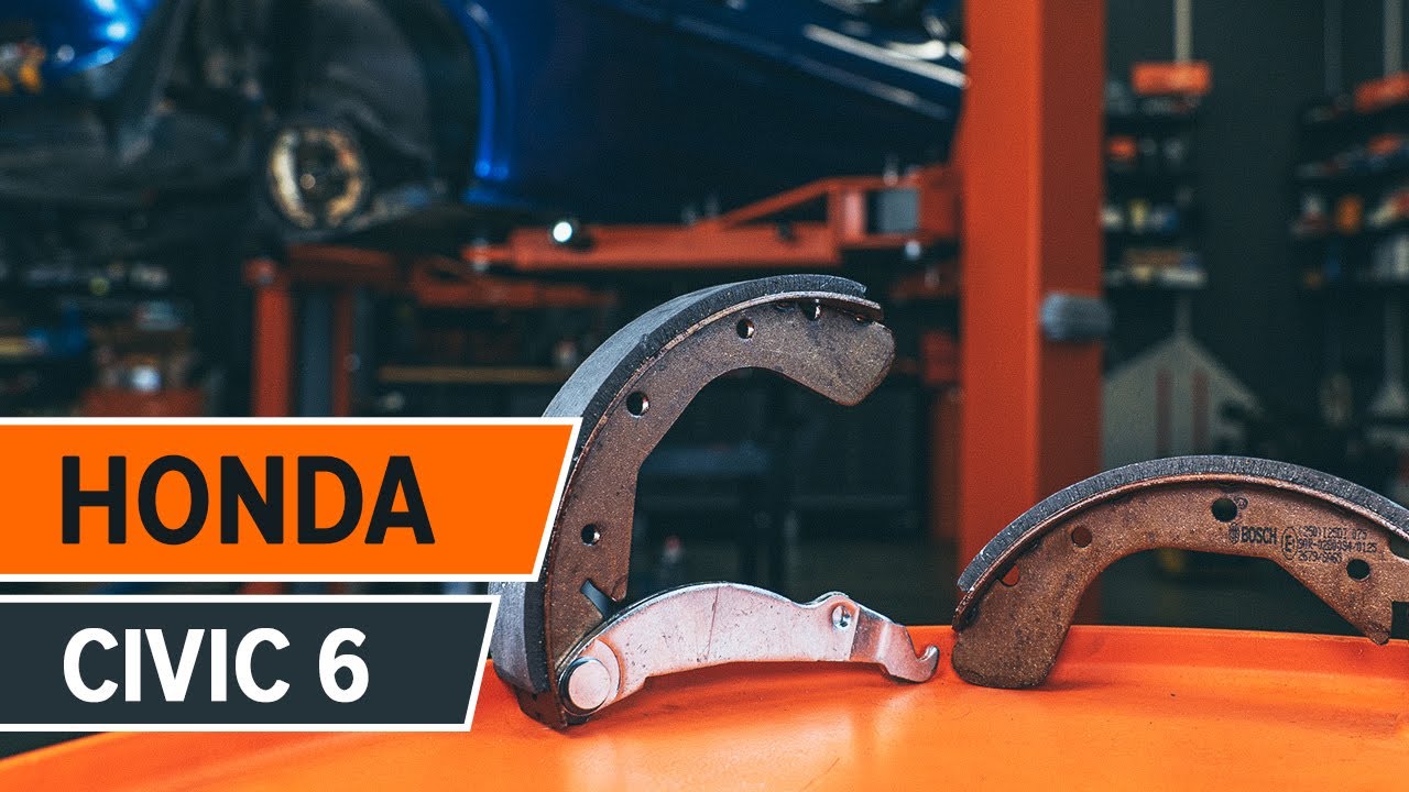 How to change Rear brake drums and rear brake pads on HONDA CIVIC 6 TUTORIAL | AUTODOC