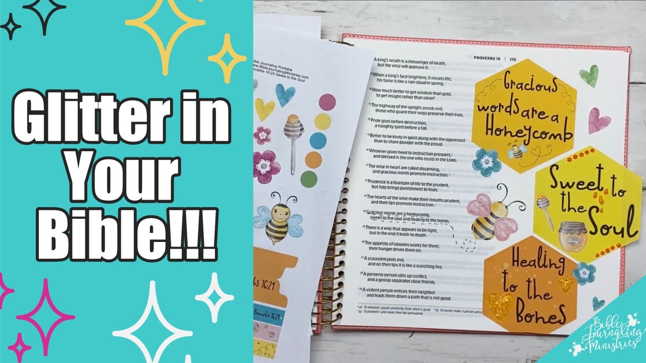 How to Use Stickles and Glitter In Your Bible