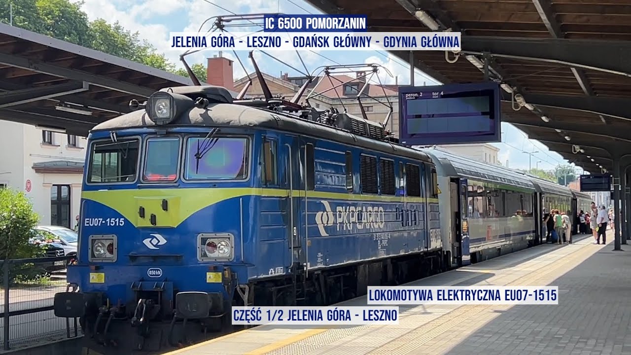 Pociąg Train IC 6500  POMORZANIN Jelenia Góra - Leszno - Gdynia Główna Część 1/2 Tanie Kolejowanie