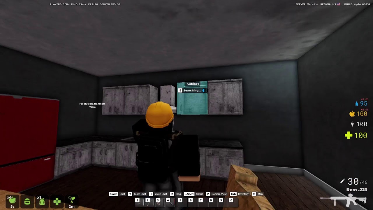 Playing AFTERMATH on roblox
