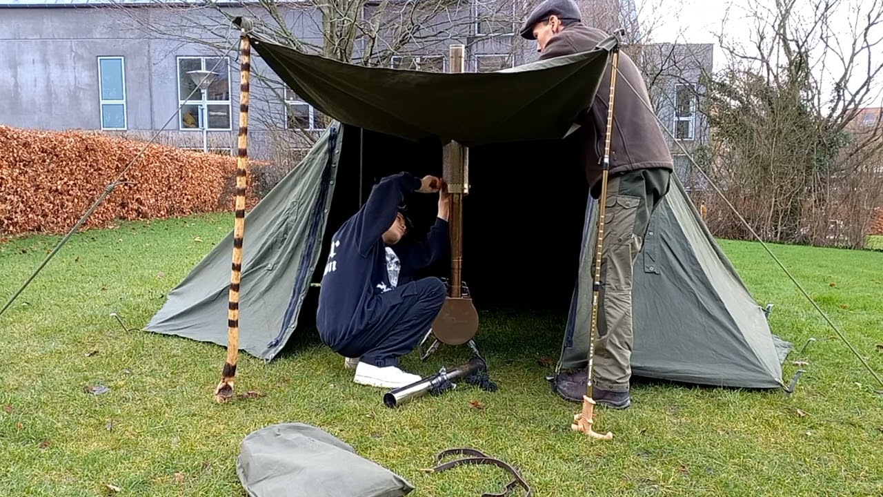 Polish Poncho Lavvu Modifikation Bushcraft Spain with G-Stove