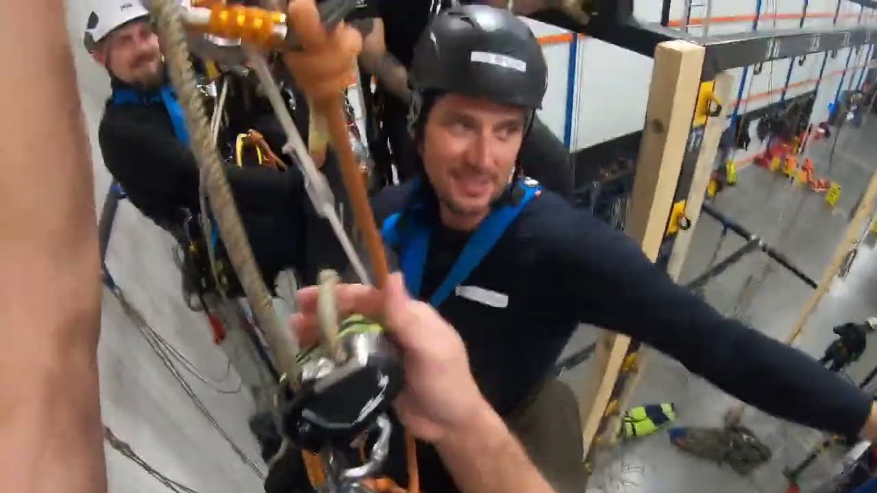 Live re-anchor rescue from ascenders and passing the knots - IRATA re-assessment