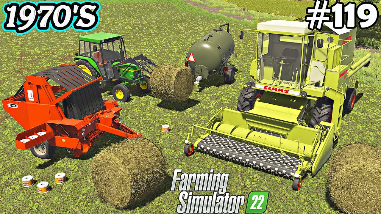 1970'S. BIG ACTION. Harvesting, baling, slurry, wood. LONG EPISODE. FS 22. Timelapse. Ep 119