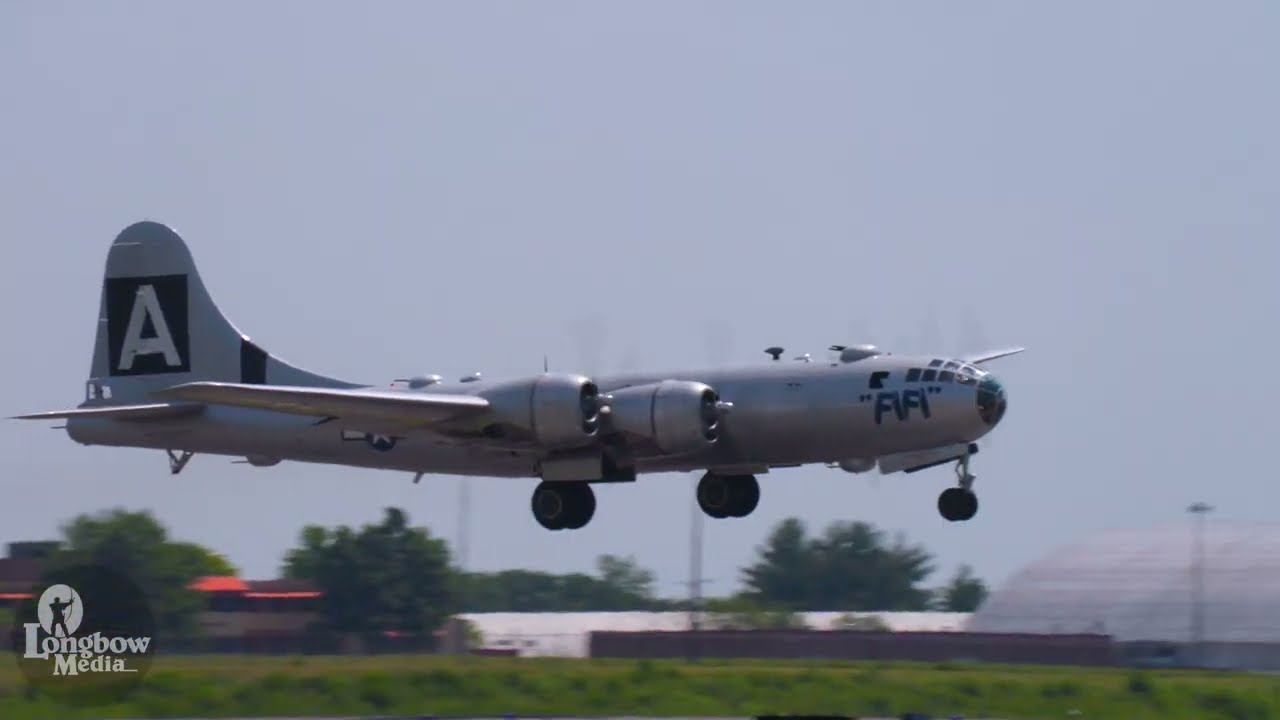 CAF Boeing B-29 Superfortress Fifi, Startup, Taxi, Takeoff - 4K
