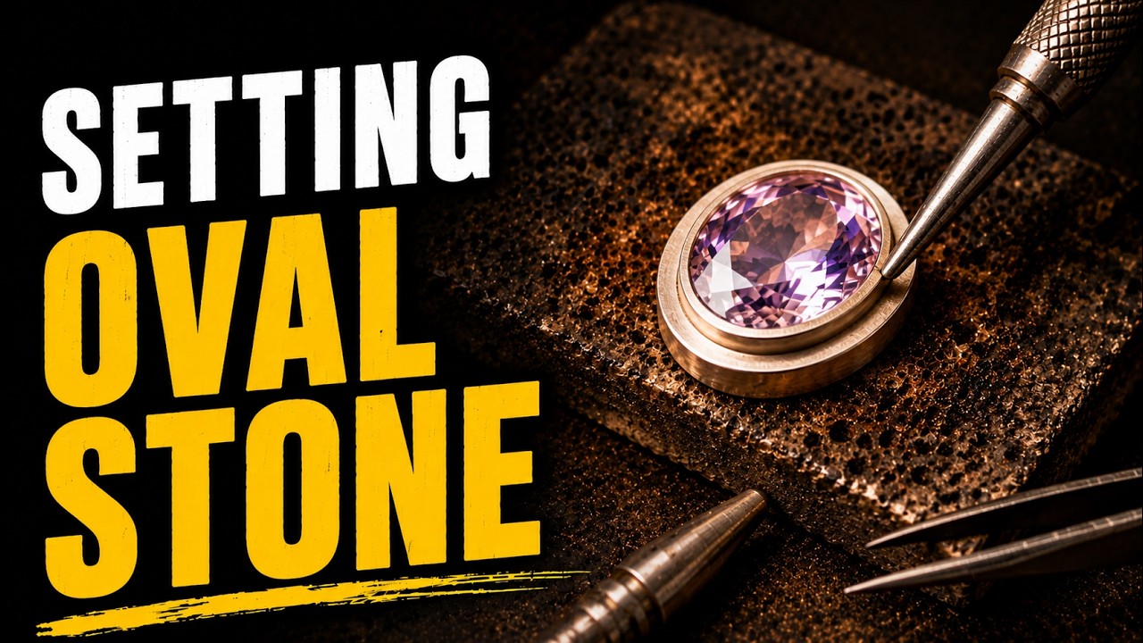 Real Time: Setting an Oval Shaped Faceted Stone in a Step Bezel Setting