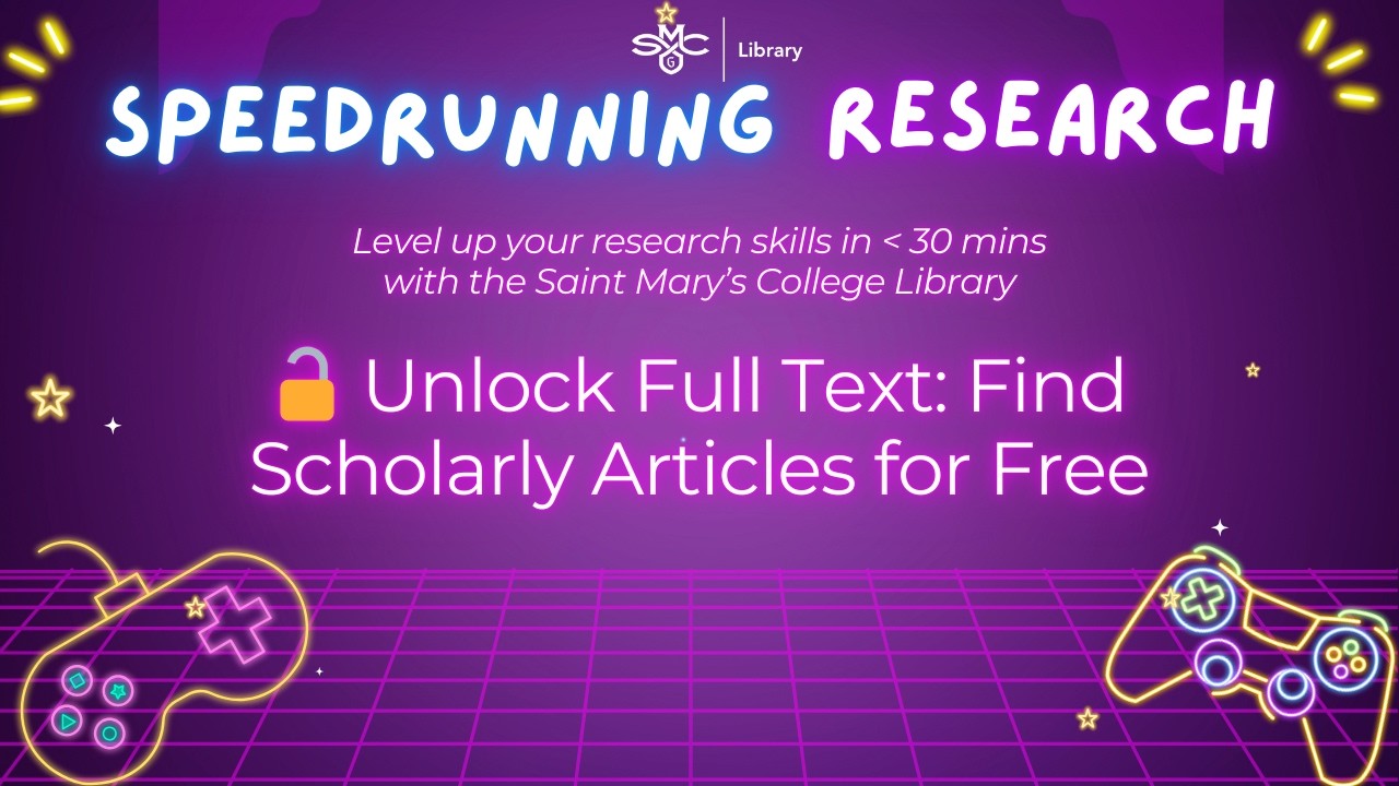Speedrunning Research | Unlock Full Text: Find Scholarly Articles for Free