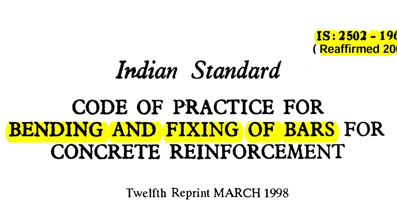 IS 1200 Part 8 - Reinforcement Steel Measurement