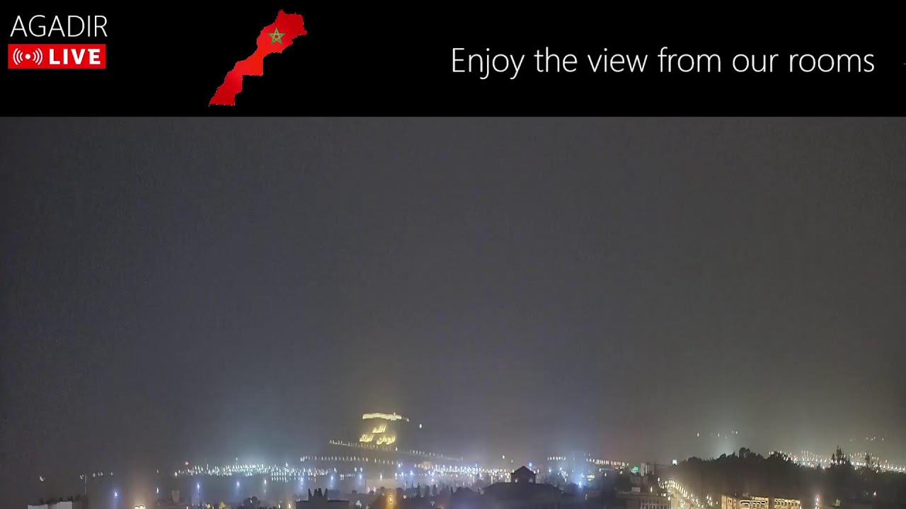 Agadir Top View Maroc 🔴 AGADIR LIVE CAM 24/7 • Baie, Plage & en Direct  • Jazz Relaxant & Océan