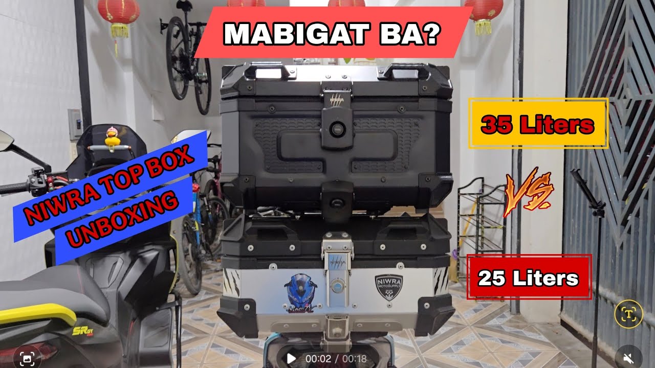 NIWRA Top Box 35 Liters Version 4 UNBOXING Aprilia SR GT200