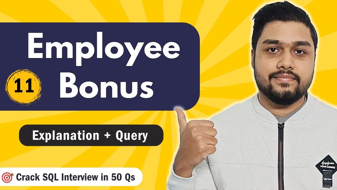 Employee Bonus | Leetcode 577 | Crack SQL Interviews in 50 Qs  #mysql #leetcode