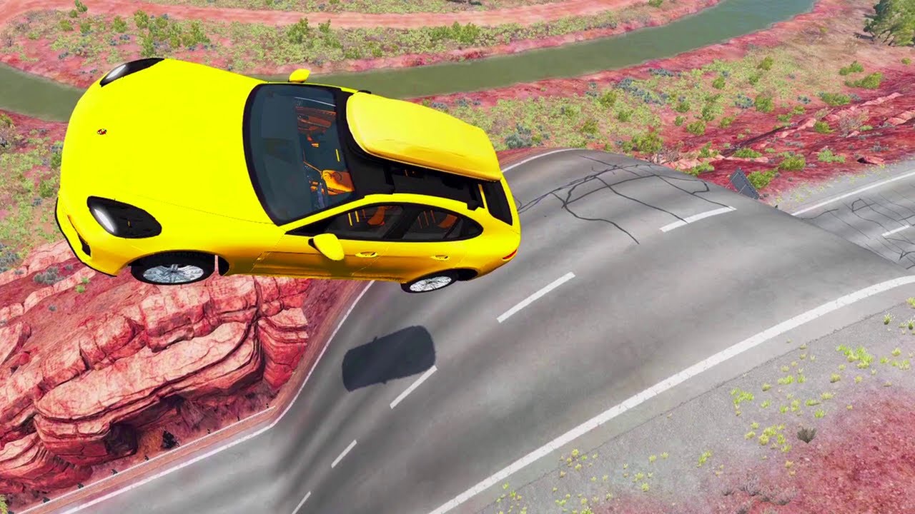 BeamNG Drive - Mашинки vs Гигантский холм - Машинки дтп